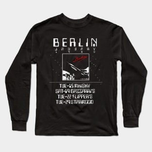 Berlin 1980 New Wave concert Flier Long Sleeve T-Shirt